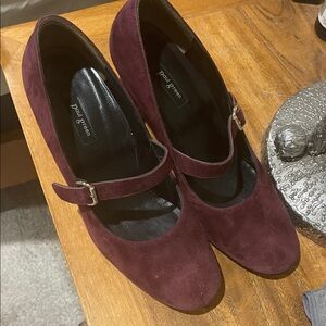 Paul Green Dark Red Mary Jane Heels